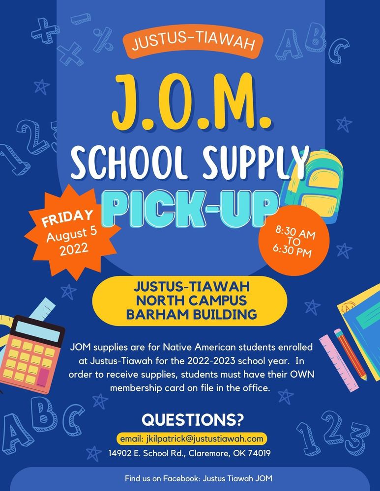 JOM School Supply Pick-up