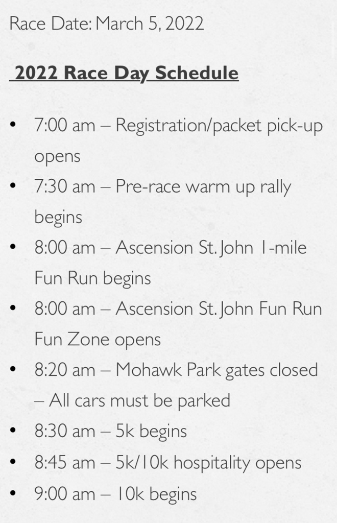 Race Schedule